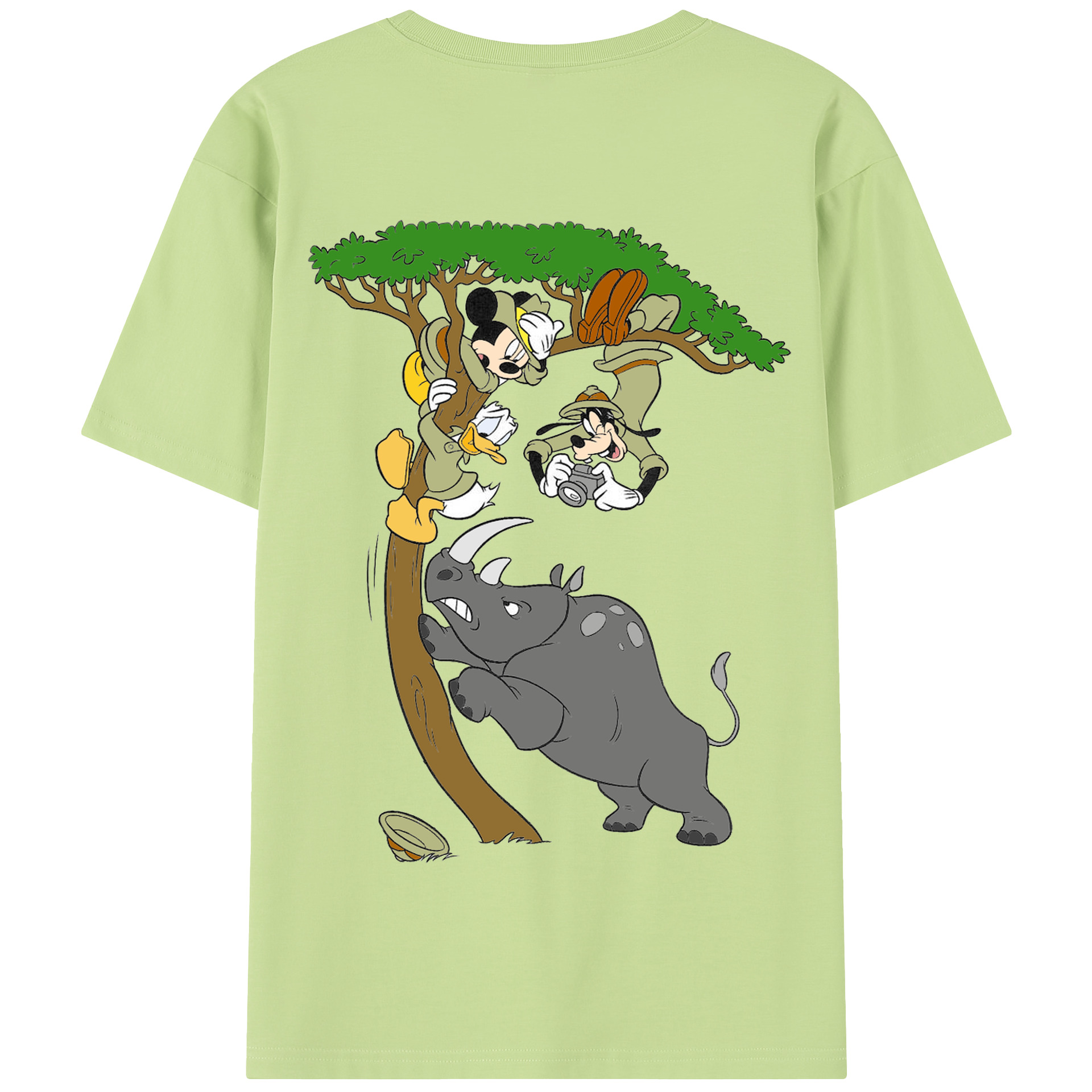 （画像用） ミッキーマウス Mickey Mouse 綿100％半袖Tシャツ（背面プリント）